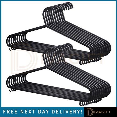Black coat hangers strong - coat,