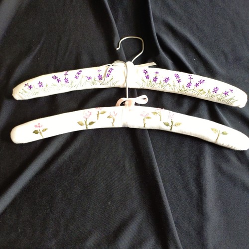 Vintage padded coat hangers - padded,