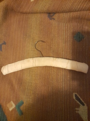 Vintage padded coat hanger - padded,