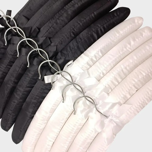 Satin padded clothes hangers - satin,