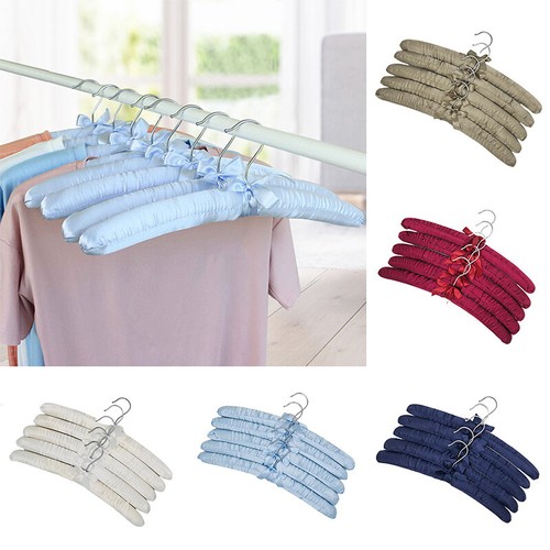 Satin padded clothes hanger - satin,