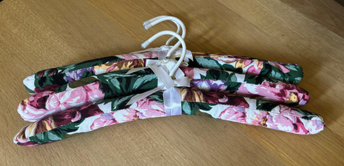 Floral padded coat hangers - padded,