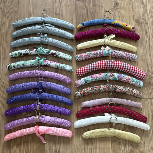 Vintage padded clothes hangers - vintage,