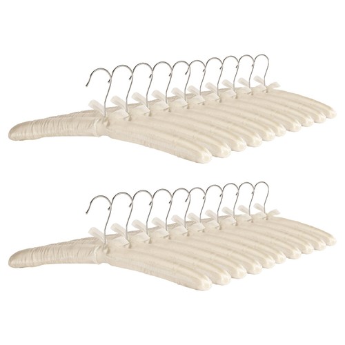 Padded satin clothes hangers - satin,