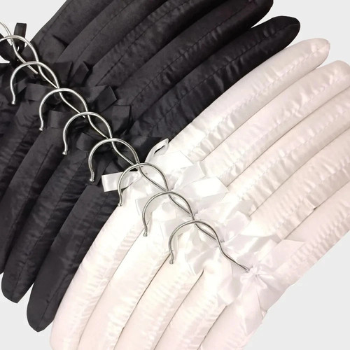 Satin padded clothes hangers - padded,